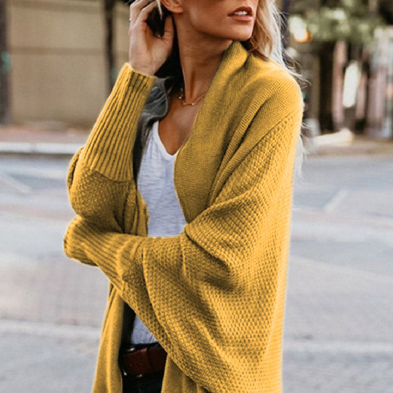 🎁Early Xmas Sales - 49% OFF✨Woman'S Batwing Cable Knitted Slouchy Oversized Cardigan Sweater-6