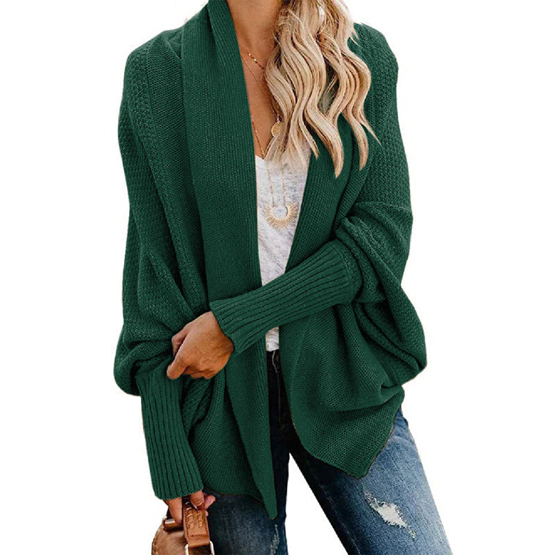 🎁Early Xmas Sales - 49% OFF✨Woman'S Batwing Cable Knitted Slouchy Oversized Cardigan Sweater-11