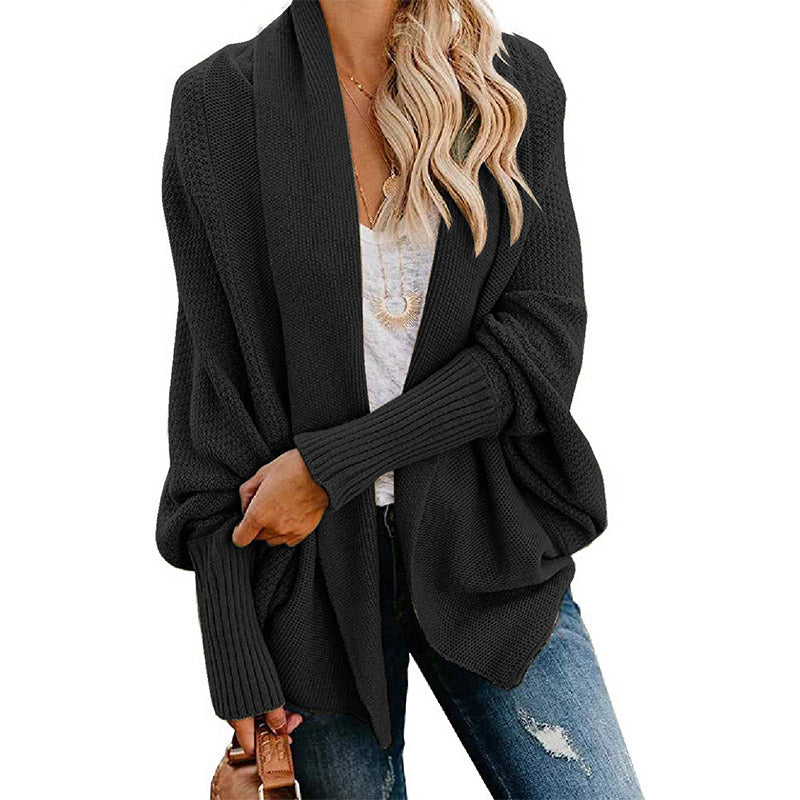 🎁Early Xmas Sales - 49% OFF✨Woman'S Batwing Cable Knitted Slouchy Oversized Cardigan Sweater-12