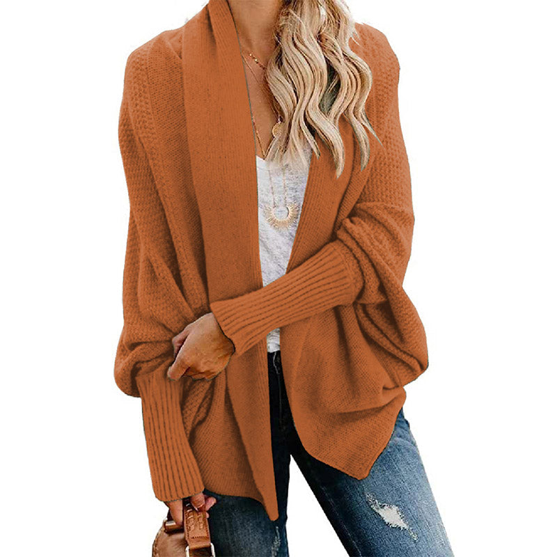 🎁Early Xmas Sales - 49% OFF✨Woman'S Batwing Cable Knitted Slouchy Oversized Cardigan Sweater-15