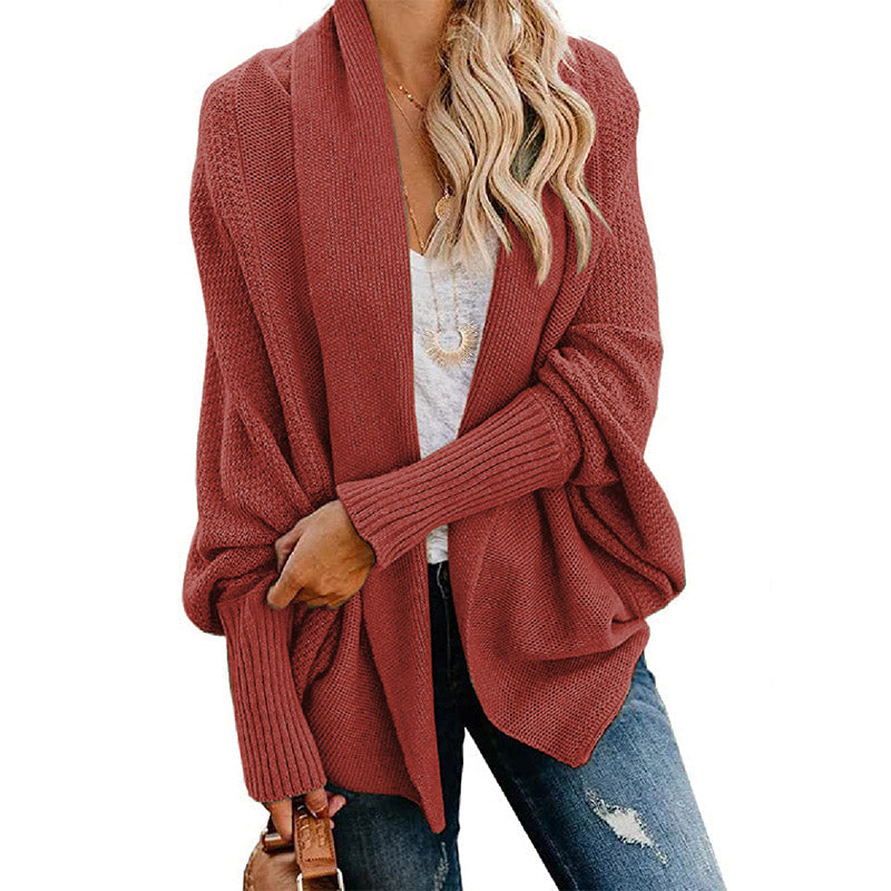 🎁Early Xmas Sales - 49% OFF✨Woman'S Batwing Cable Knitted Slouchy Oversized Cardigan Sweater-14