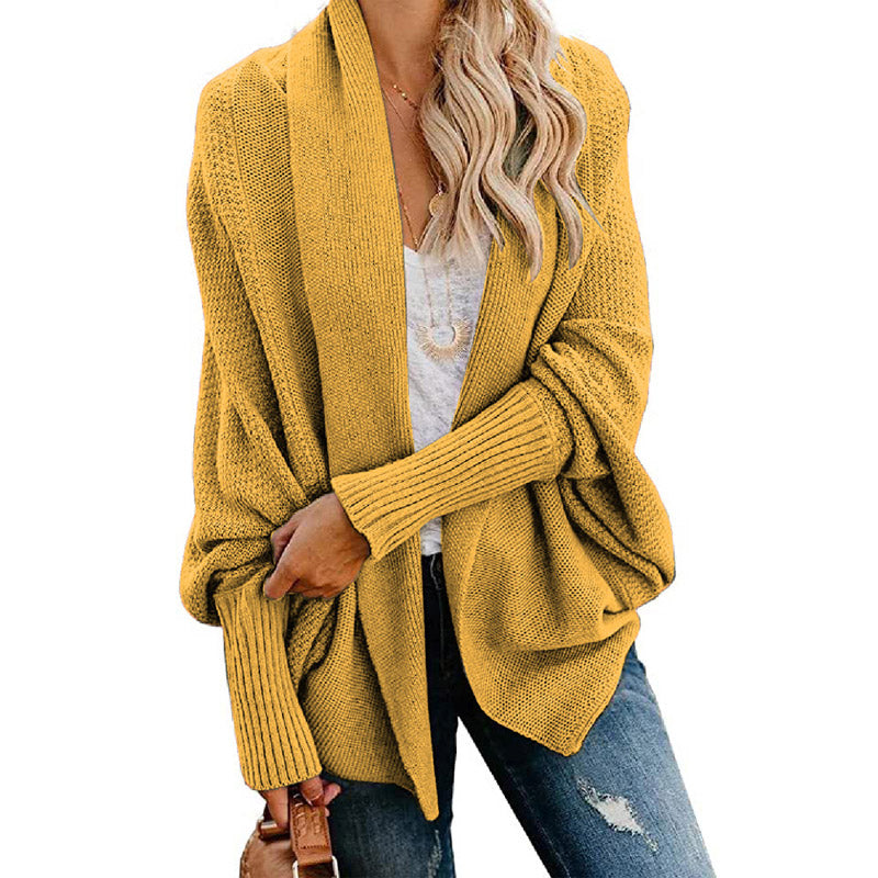 🎁Early Xmas Sales - 49% OFF✨Woman'S Batwing Cable Knitted Slouchy Oversized Cardigan Sweater-20