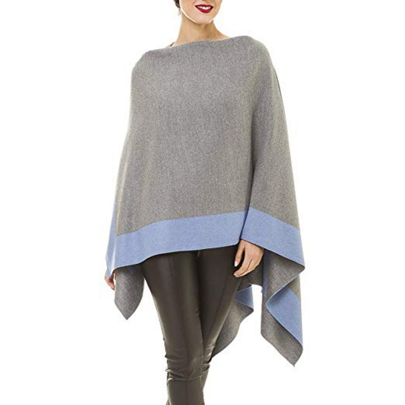 🎁Last Day Promotion 49% Off🔥Women's Elegant Color Block Poncho Wrap for Fall & Winter-5