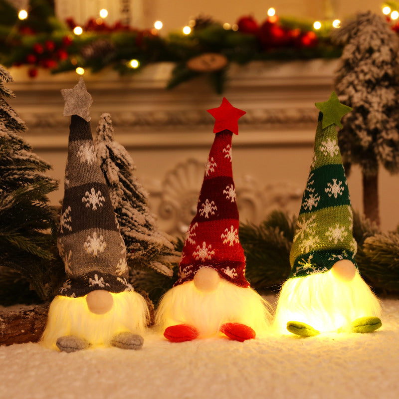 🎁Early Xmas Sales - 49% OFF🎅Faceless Christmas Gnome Doll Lights Hanging Ornament-6