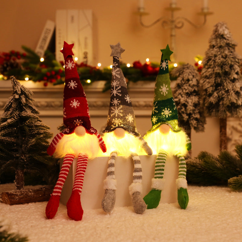 🎁Early Xmas Sales - 49% OFF🎅Faceless Christmas Gnome Doll Lights Hanging Ornament-7