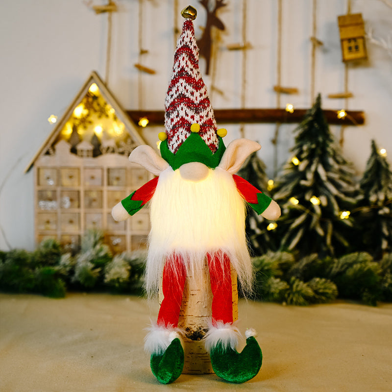 🎁Early Xmas Sales - 49% OFF🎅Faceless Christmas Gnome Doll Lights Hanging Ornament-8