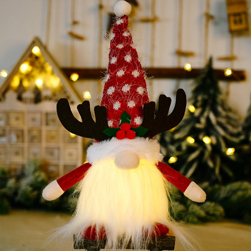 🎁Early Xmas Sales - 49% OFF🎅Faceless Christmas Gnome Doll Lights Hanging Ornament-13