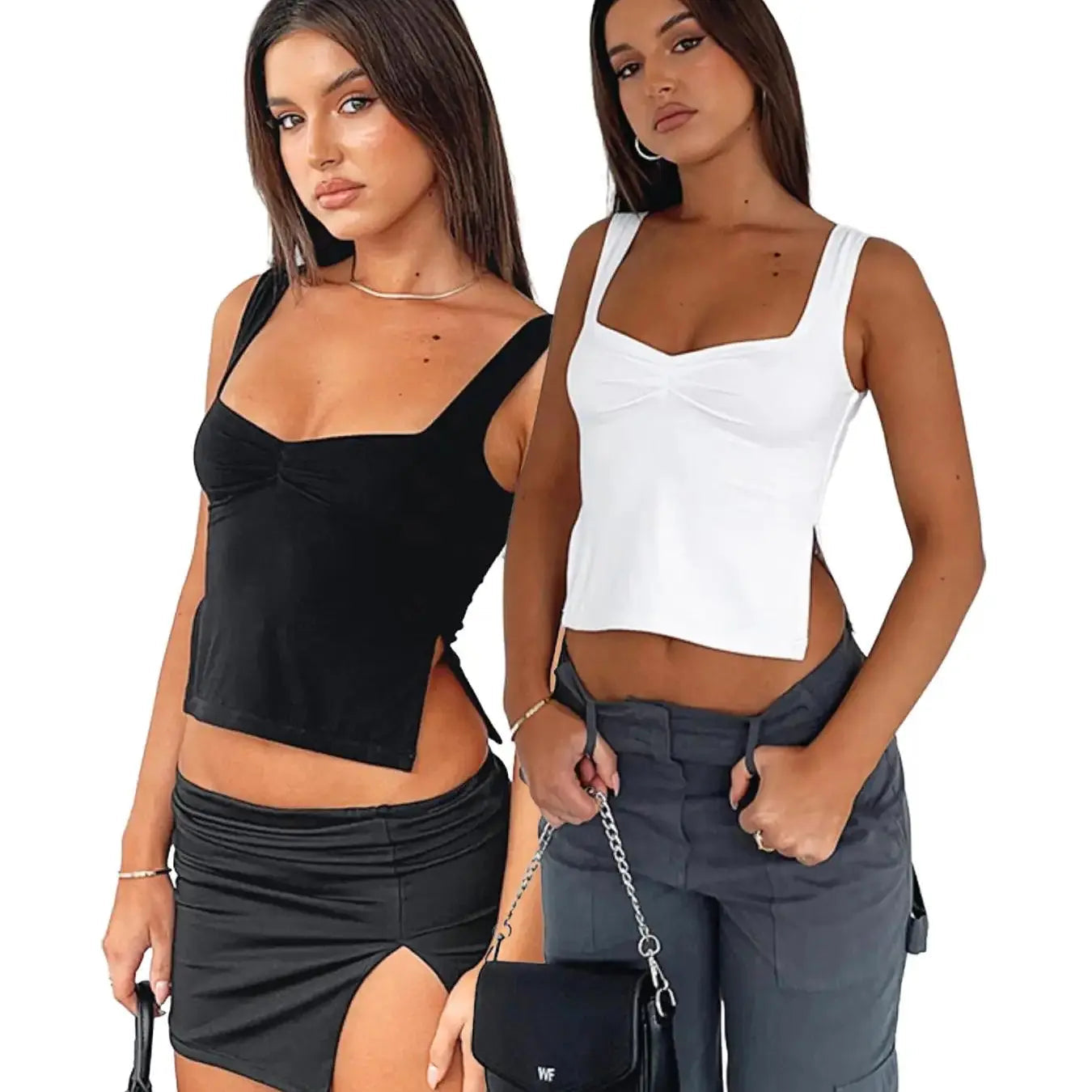 🎁LAST DAY 49% OFF🔥Women’s Sleeveless Slim Crop Tank Top-10